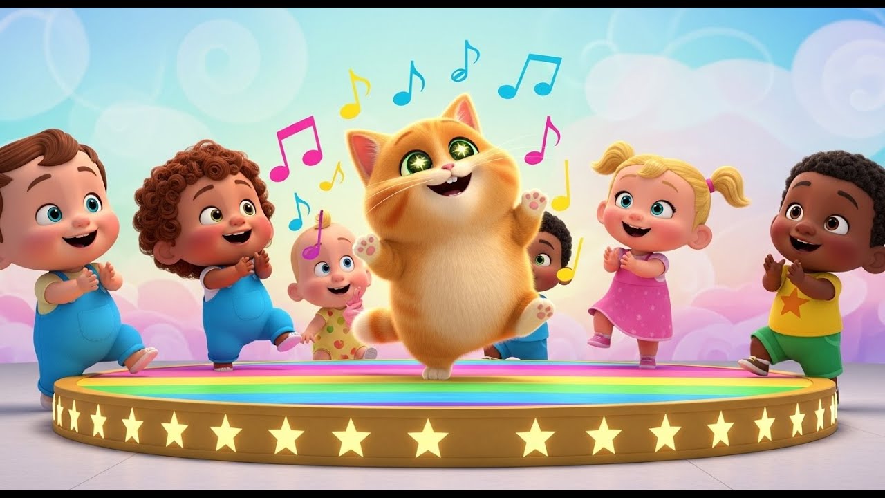 Little Cat Dance 🐱🎶 | Baby Giggles TV Cute Dance Song for Toddlers