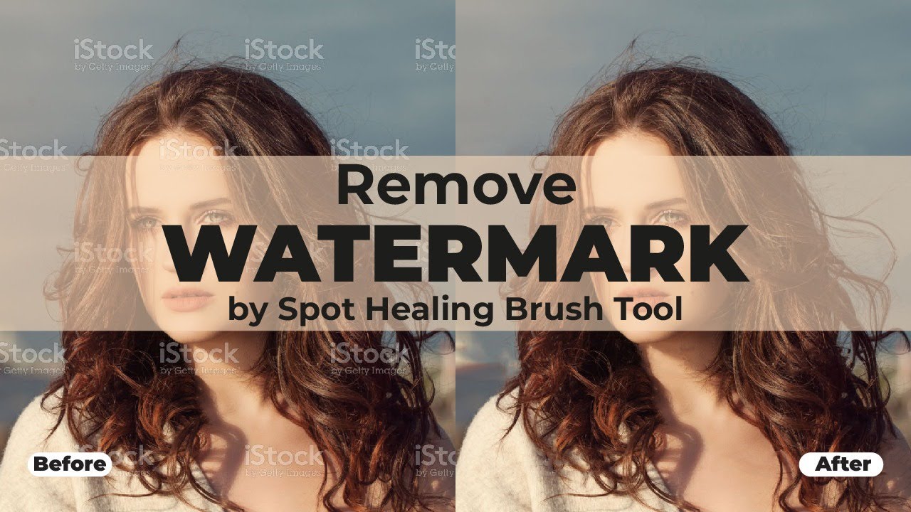 Remove Watermark by Spot Healing Brush Tool Naturally | Vector Design US, Inc.