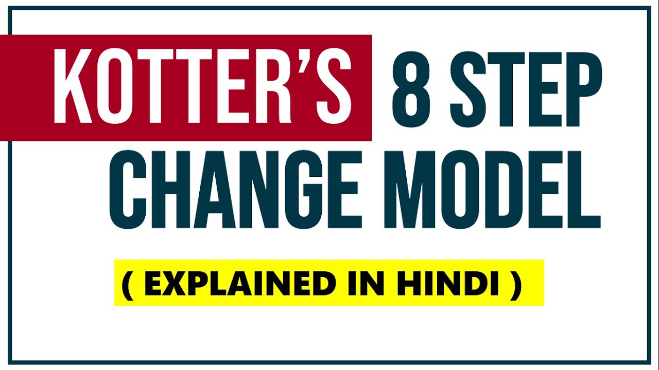 KOTTER'S 8 STEP CHANGE MODEL IN HINDI | Explained with examples | Change Management | ppt
