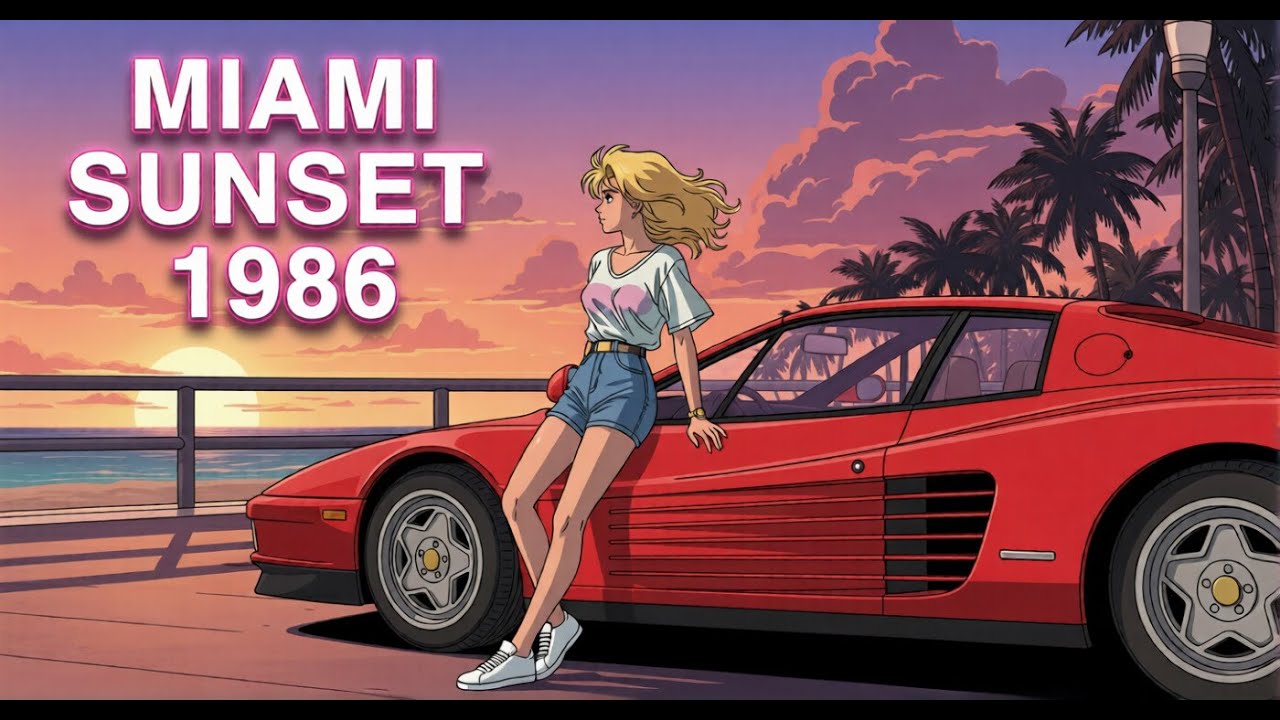 MIAMI SUNSET '86 | 2 Hour Synthwave, Chillwave & Retrowave Music Mix