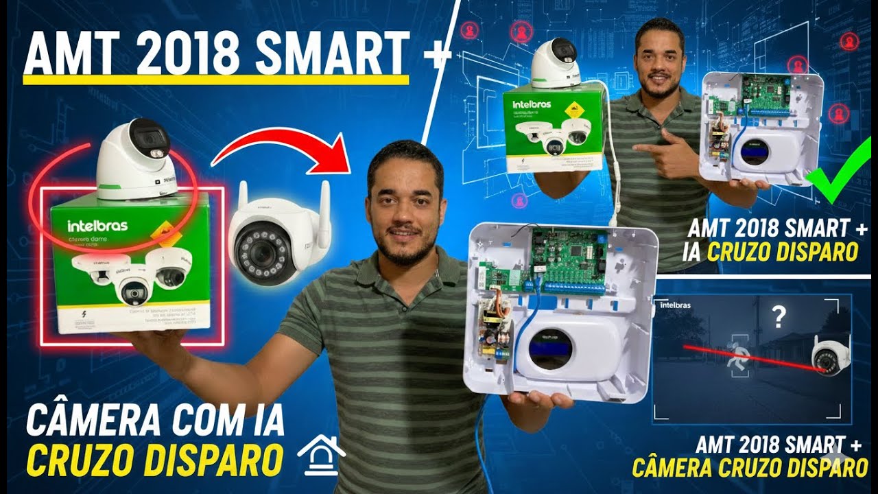 CRUZOU, DISPAROU! 🚨 Como Integrar Câmeras com IA na Central de Alarme  AMT 2018 SMART INTELBRAS.