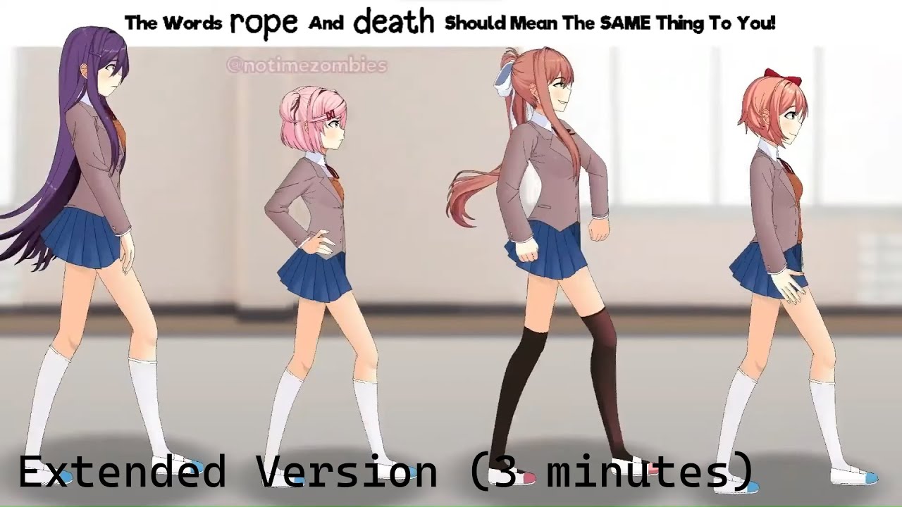 (Extended) Dr. livesey walk meme but it's Doki Doki Literature Club! @notimezombies