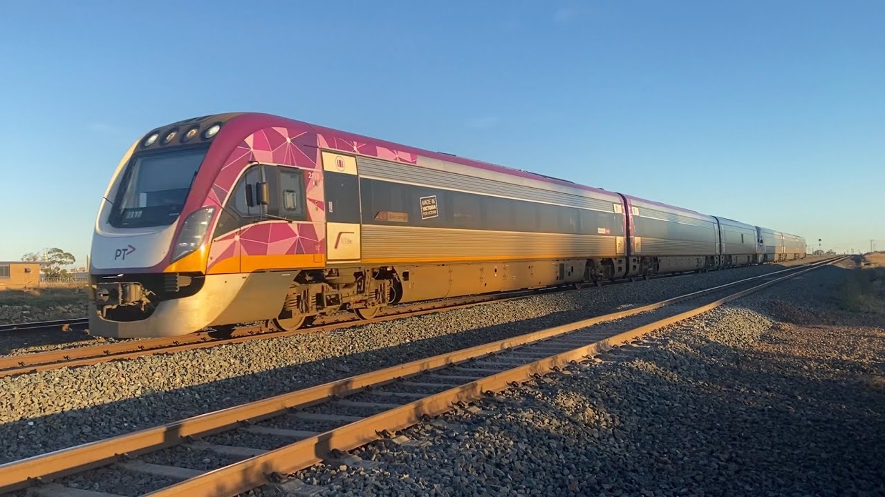 Vline Velocity trains passing through Norlane Geelong 1/5/2025