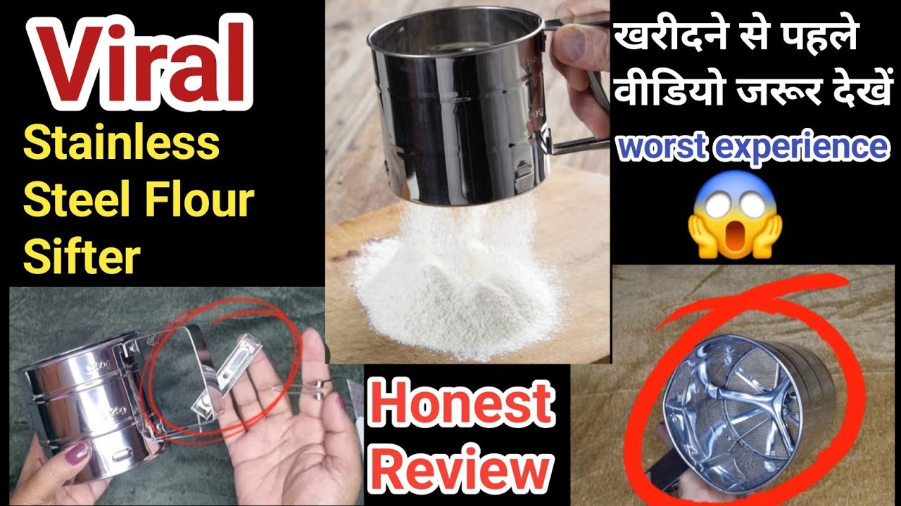 Stainless Steel Flour Strainer Review | Hand Press Atta Chalni