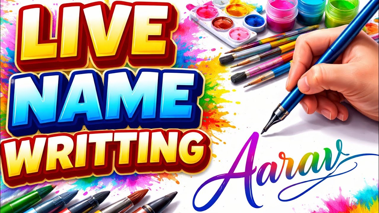 Connect in LIVE Now! Writing Your Name Beautifully 💫 Comment Fast!