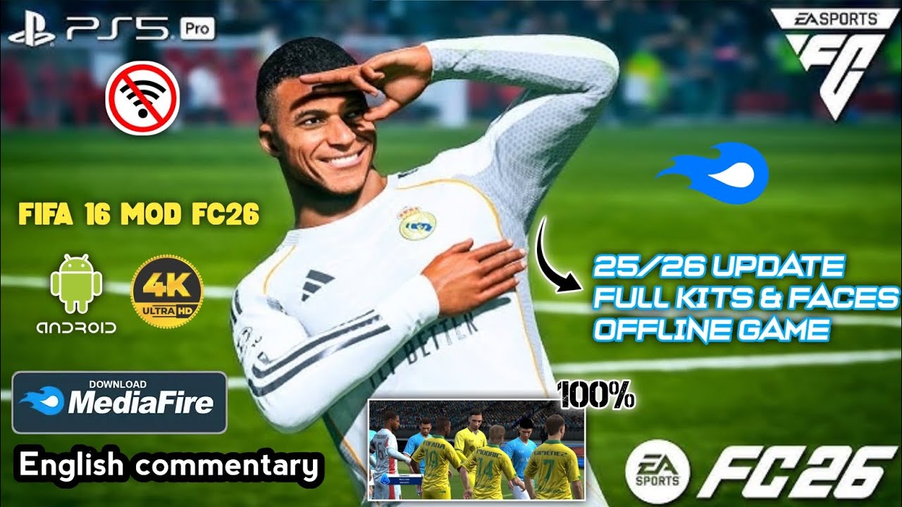 FIFA 16 MOBILE MOD FC26 ANDROID APK OBB DATA OFFLINE MEDIAFIRE