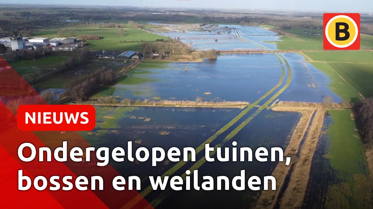 DRONEBEELDEN: HOOG WATER in Brabant door REGEN! | Omroep Brabant