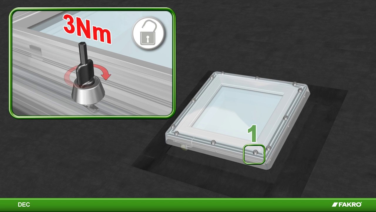 Flat Roof Window installation - Fakro