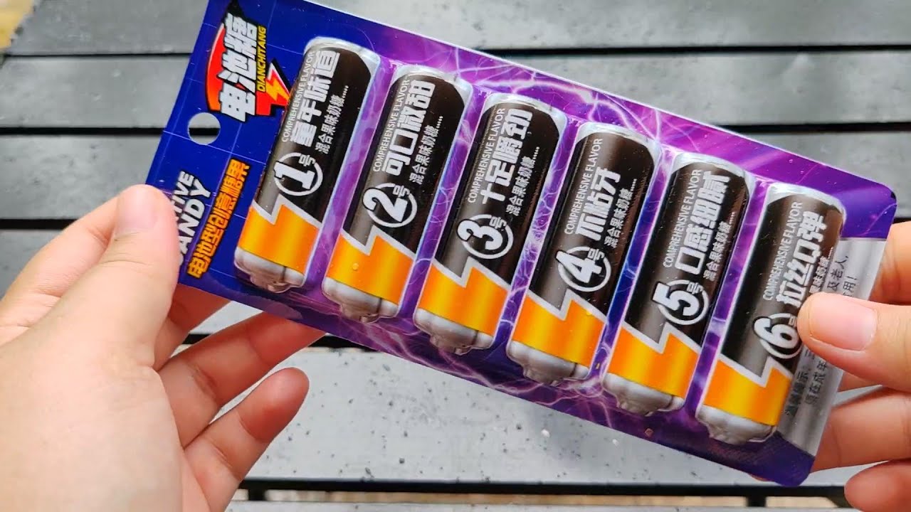 I ate battery  😯 19 unique shapes candy