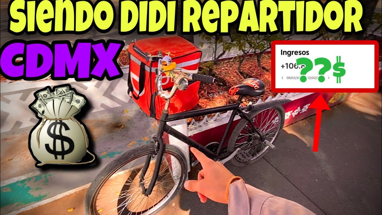 ESTO GANAMOS EN 1 día REPARTIENDO EN DIDI FOOD CON SOLO BICICLETA 🚲💰🤑