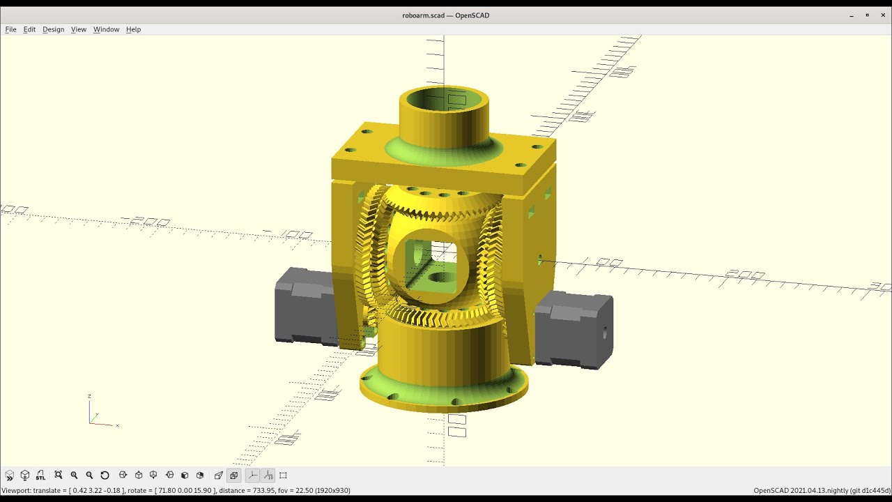 Improved robot arm with a 3D printed differential wrist