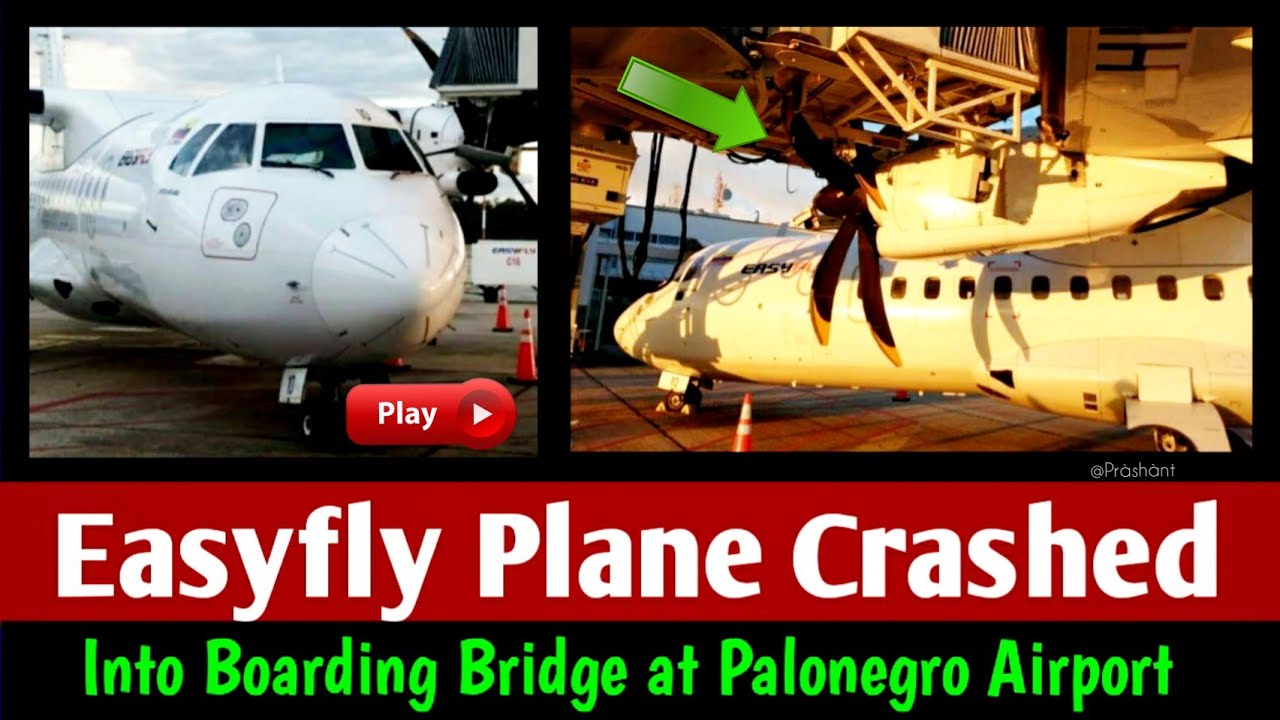 ✅Easyfly ATR 42 Plane✈Crashed Into Boarding Bridge at Palonegro Airport | #aviation |#easyfly #ATR42