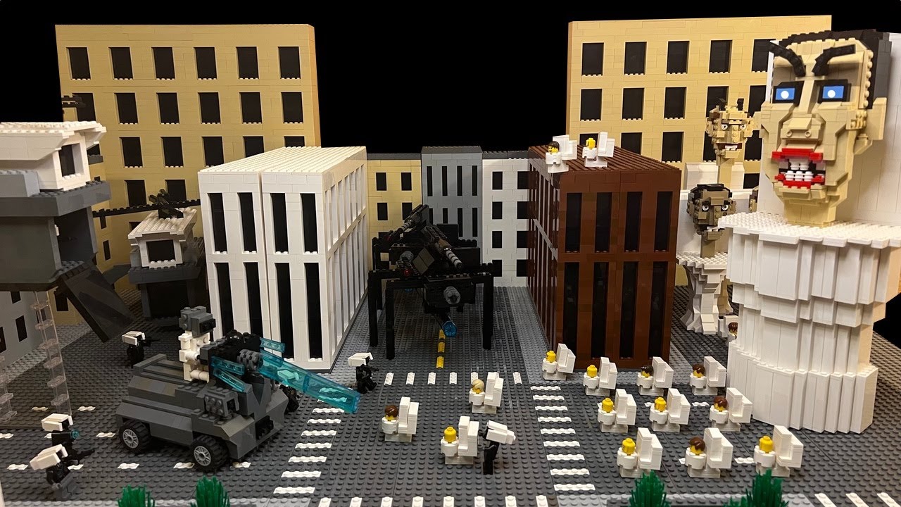 Epic LEGO Skibidi Toilet Cameramen Army VS Skibidi Toilets & Bosses