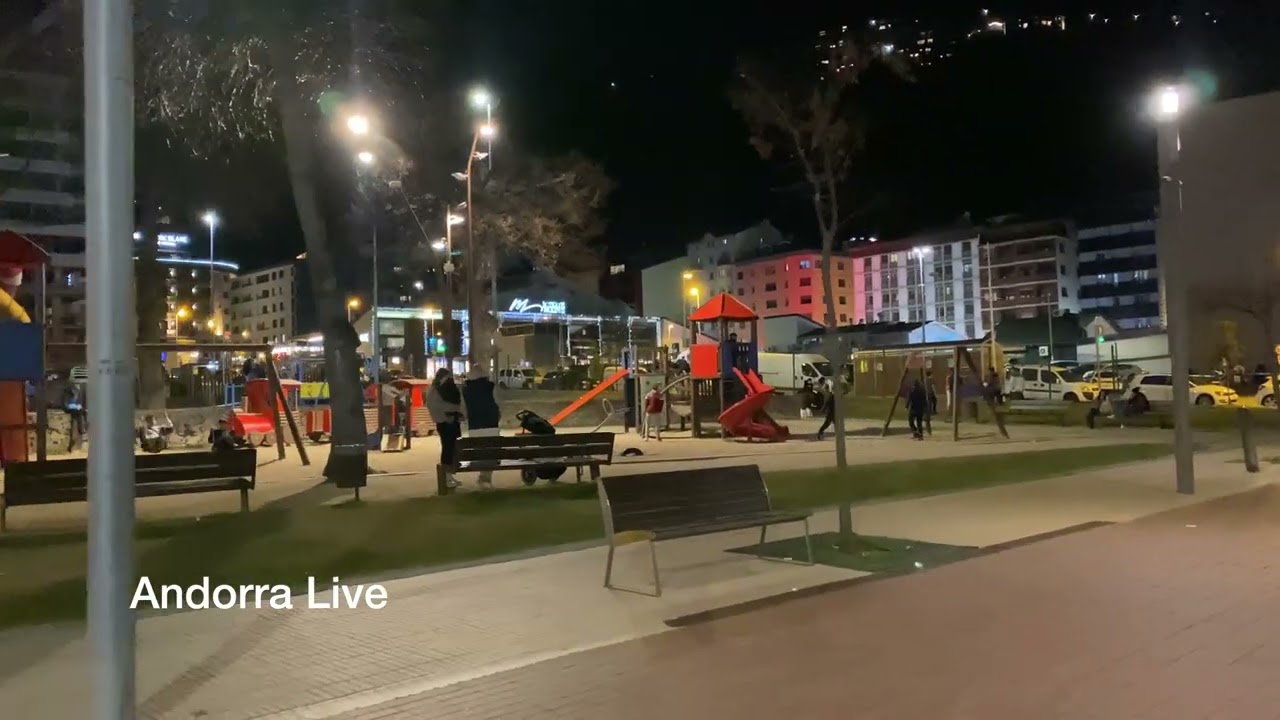 🇦🇩 Pasea con nosotros por las TORRES DE ALTO STANDING del CENTRO de ESCALDES-ENGORDANY, Andorra 4K