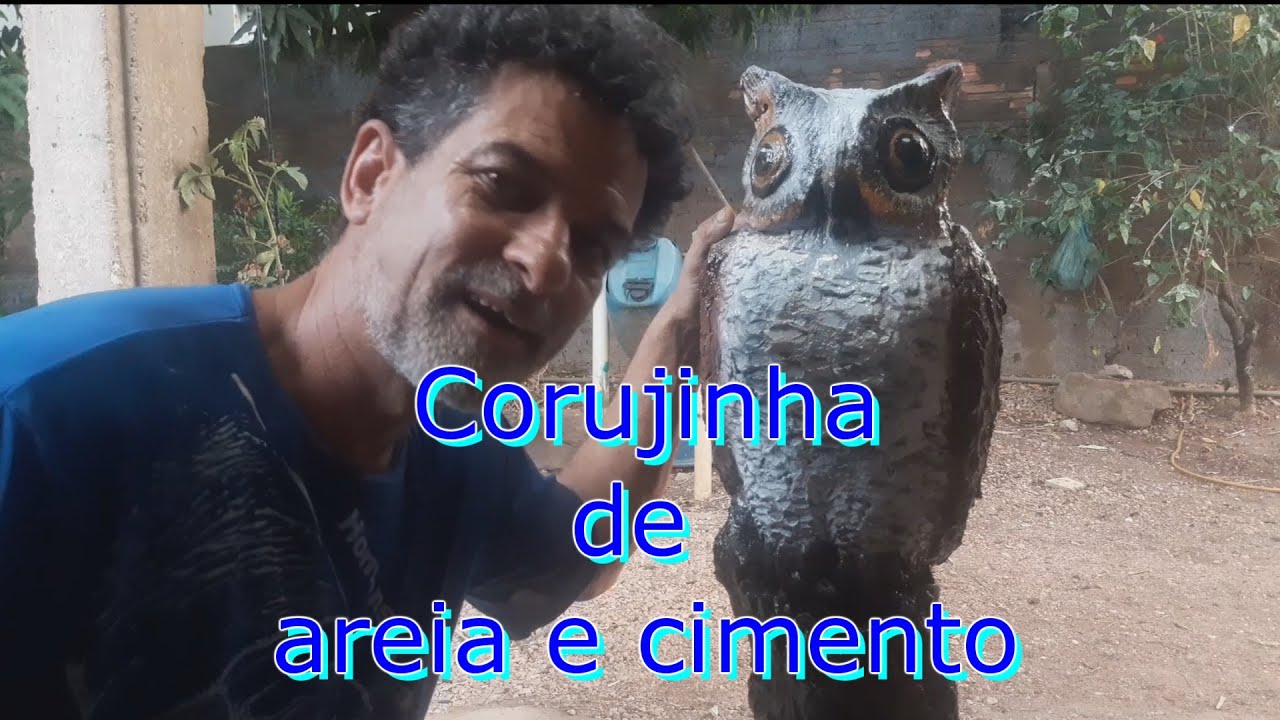 Quero te ensinar a fazer essa linda Corujinha de cimento e areia