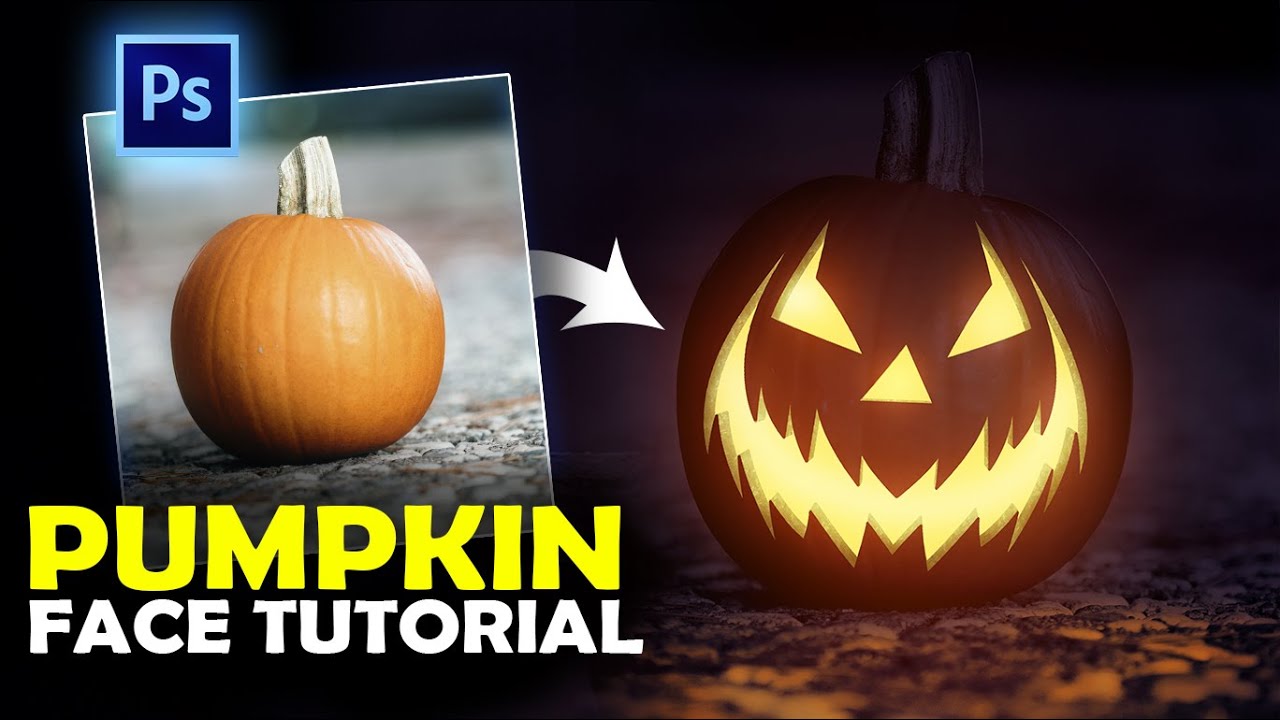 How to create PUMPKIN FACE photoshop/CREATOR.IN