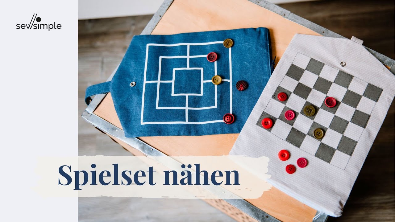 Spielset nähen: Mühle und Dame für unterwegs | mit Schnittmuster und Plotterdatei
