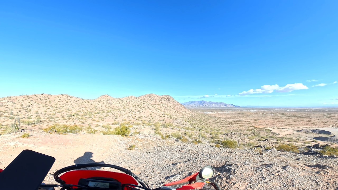 Practicing riding dirt on a CRF450RL.