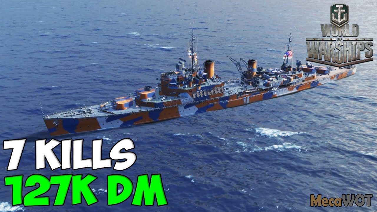 World of WarShips | Fiji | 7 KILLS | 127K Damage - Replay Gameplay 1080p 60 fps