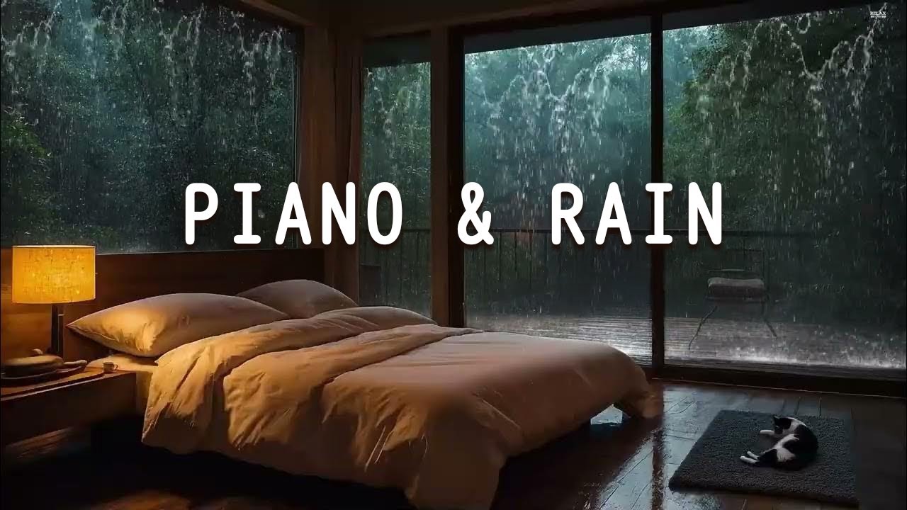 😴 DEEP SLEEP & RAIN SOUNDS 【すぐ眠れる音！・100％広告なし】一日の疲れをリセットし ぐっすりと深い眠りへ  (きれいな雨の音 + ピアノ) ｜朝まで熟睡、科学的に眠い