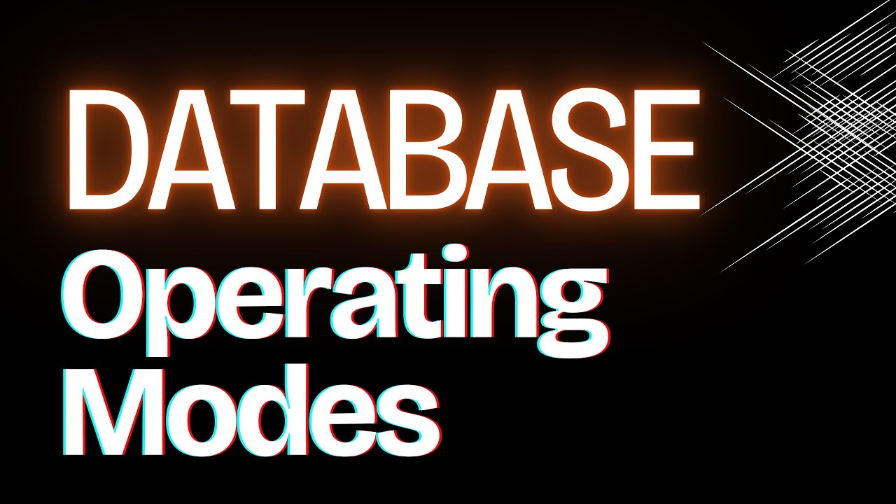 Database Operating Modes | Oracle Startup & Shutdown Sequence