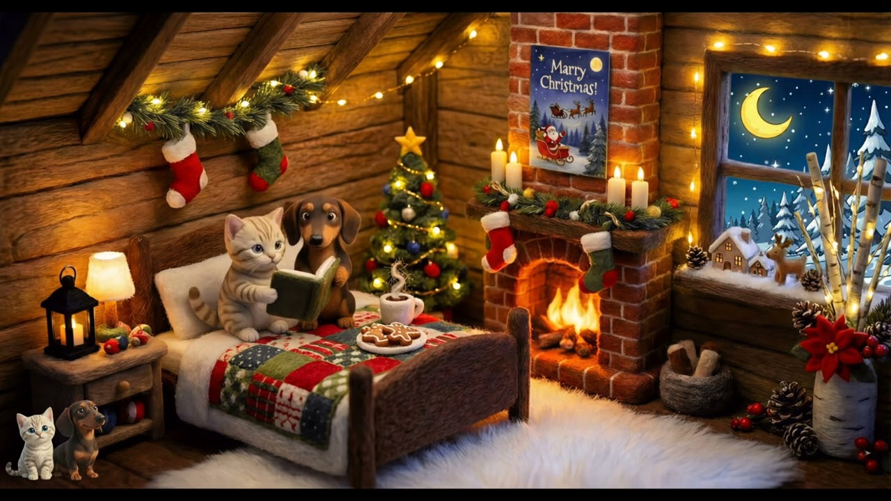 Cozy Purring Cat Reading Before Sleep 💤📖