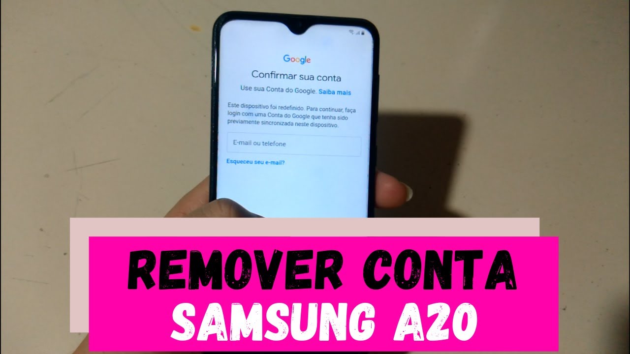 COMO REMOVER CONTA GOOGLE SAMSUNG A20 ANDROID 9