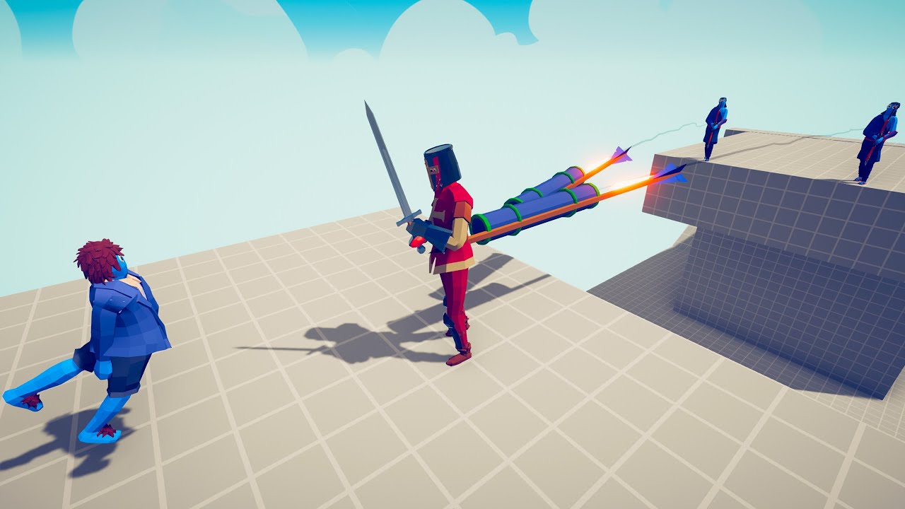 GRAB & ROCKET - HALFING + 2 FIREWORK ARCHER | TABS - Totally Accurate Battle Simulator