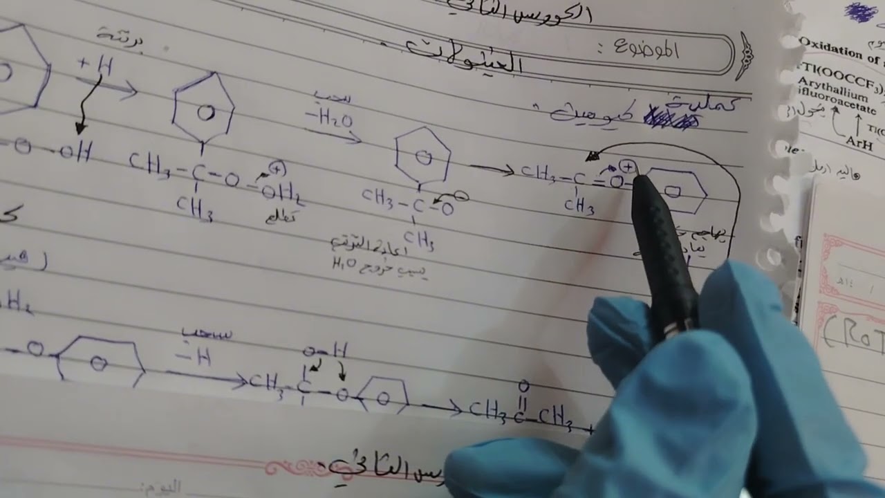 تربية_ الكيمياء المرحلة الثانية/ عضوية نظري //تحضير الفينول من تفاعل كيومين 