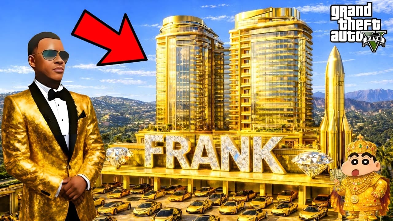 Franklin Or Shinchan Touch Anything Become Diamond Gold in GTA 5