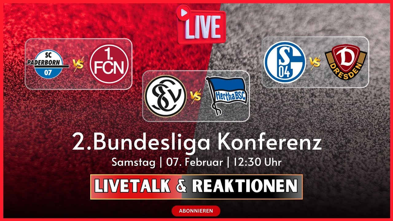 🔴21. Spieltag | 2 Bundesliga | Samstag Konferenz