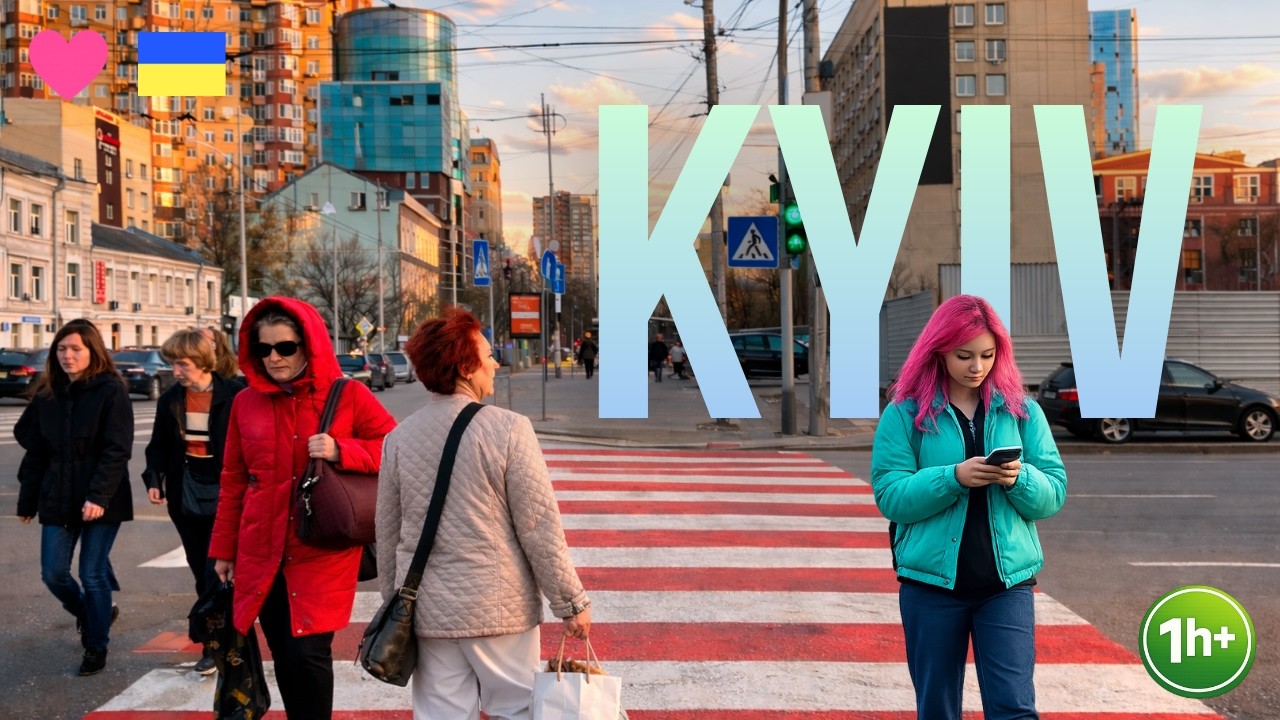 🔥 Kyiv Walking Tour 4K | Golden Sunset Walk Near Railway Station & Circus | Real City Sounds