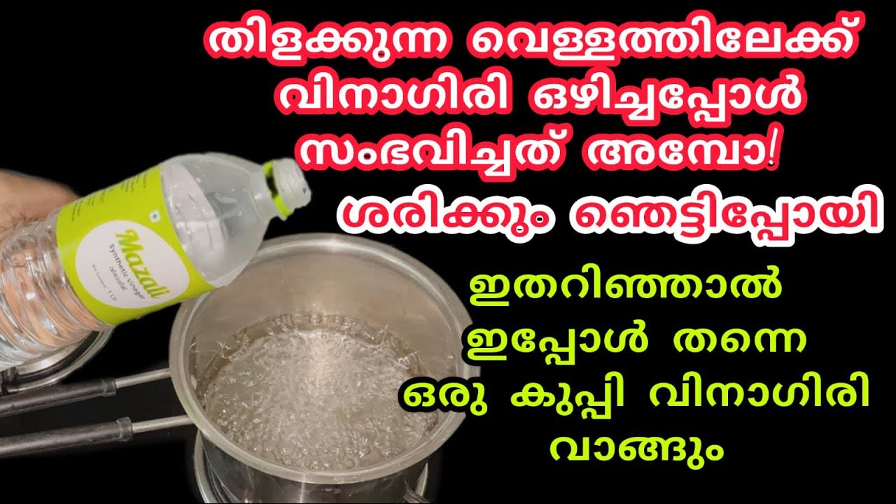 തിളക്കുന്ന വെള്ളത്തിലേക്ക് വിനാഗിരി ഒഴിച്ചപ്പോൾ സംഭവിച്ചത് അമ്പോ! |Kitchen tips