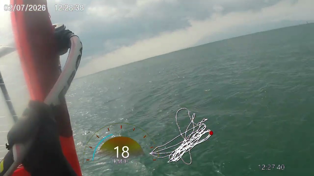 20250207 鍋 急変3-6m/s → 12m/s 前半70×1000 Max43.3kmh