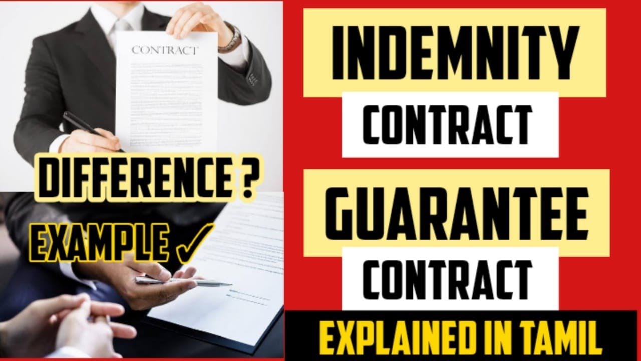 Different between Contract of Indemnity and Contract of Guarantee | MASKMOONJI | In Tamil