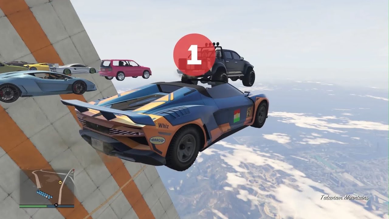 GTA Online/Larga Random-Cars Do Sky Diving?!