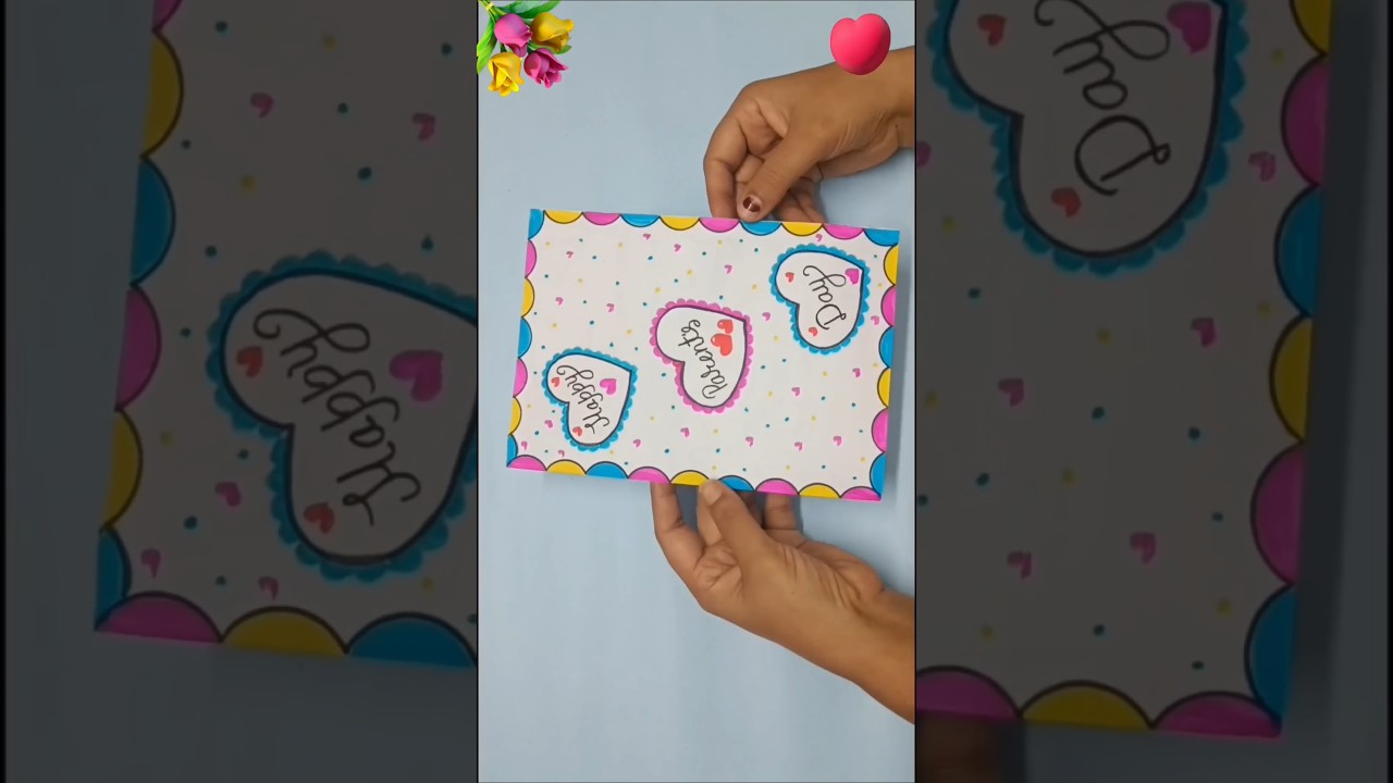 Easy Parents day card making ideas#parentsday#shorts#ytshorts#viralshorts#giftfordad#parentsdaycard