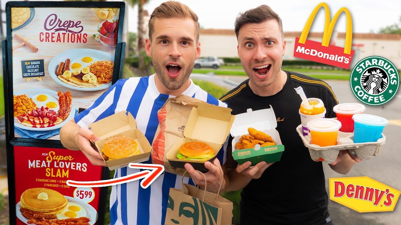 1 DAG ALLEEN MAAR VOEDSEL VAN RECLAME AFBEELDINGEN ETEN! *Amerika Challenge*