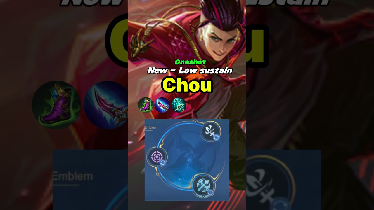 Chou Best Build 2024 WTF 1 Hit BROKEN!!🥶 Build Chou Mobile Legends 