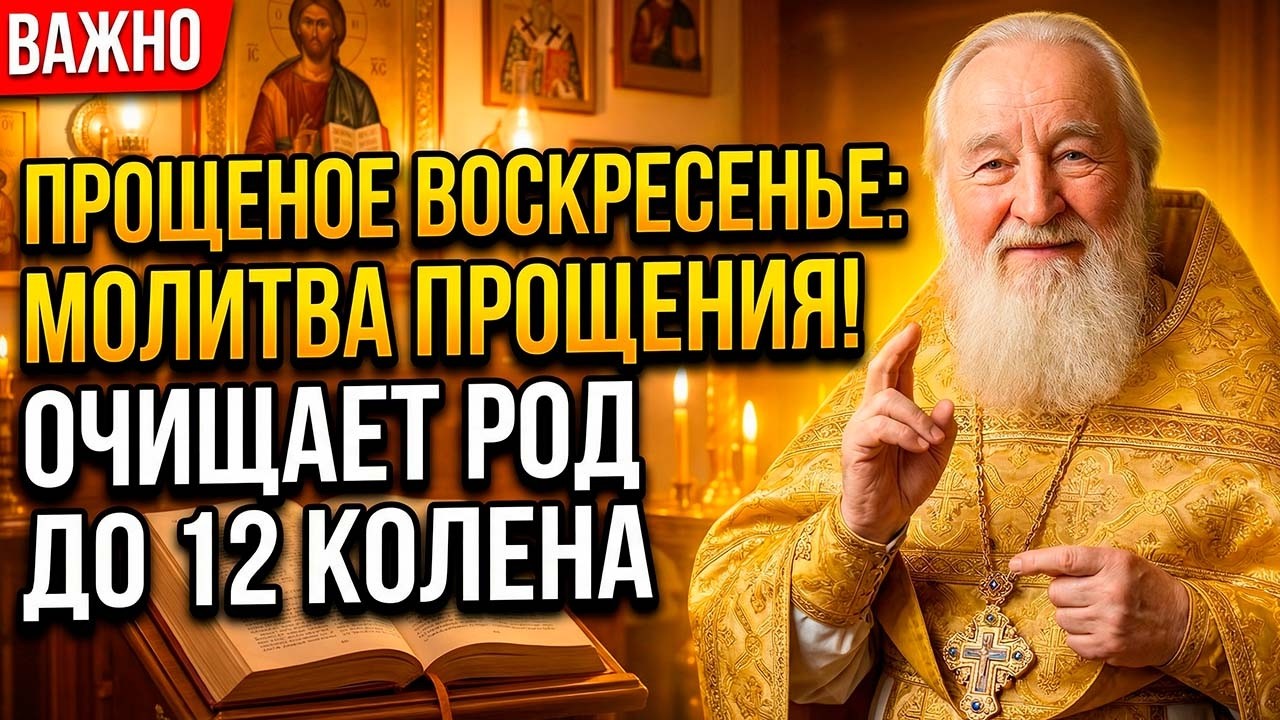 МОЛИТВА ПРОЩЕНИЯ, КОТОРАЯ ОЧИЩАЕТ РОД ДО 12 КОЛЕНА! Читай только в Прощеное воскресенье