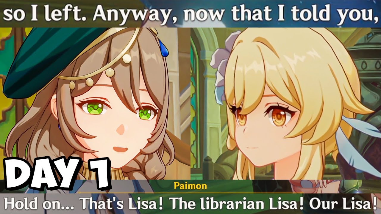 DAY 1 LISA LOCATION in SUMERU Cutscene Genshin Impact FULL STORY  LISA SKIN SUMERU
