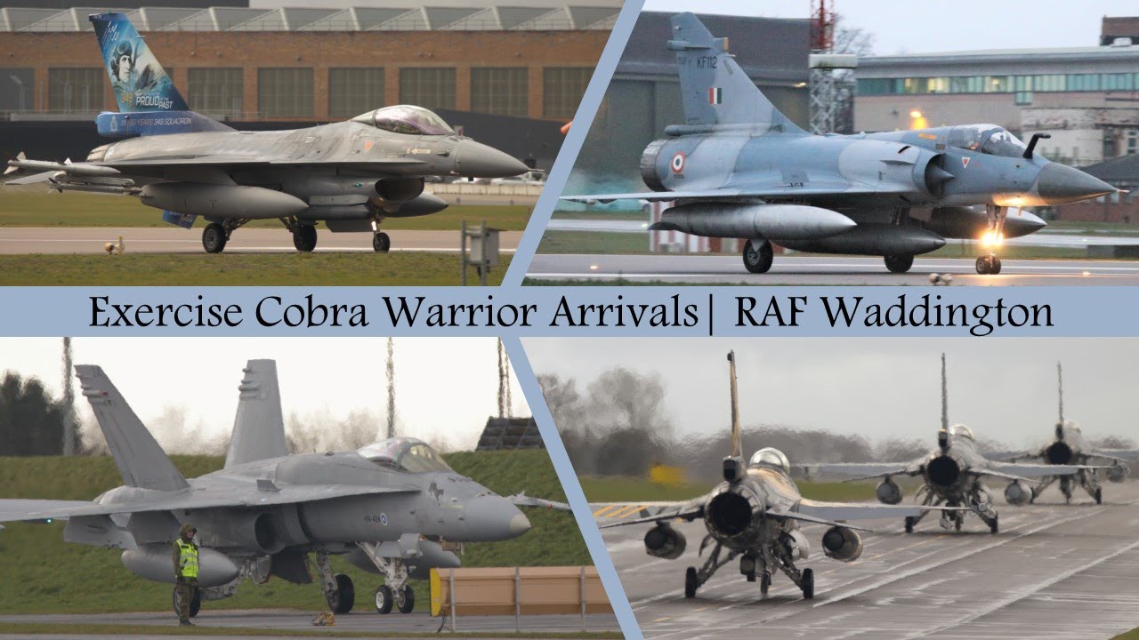 [4K] Exercise Cobra Warrior 23-1 arrivals | Ft. Indian, Belgian, Finnish & Saudi Air Force