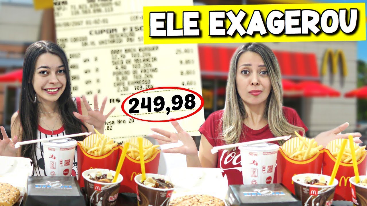 COMENDO SÓ o que o ATENDENTE DECIDIU por UM DIA  🍔