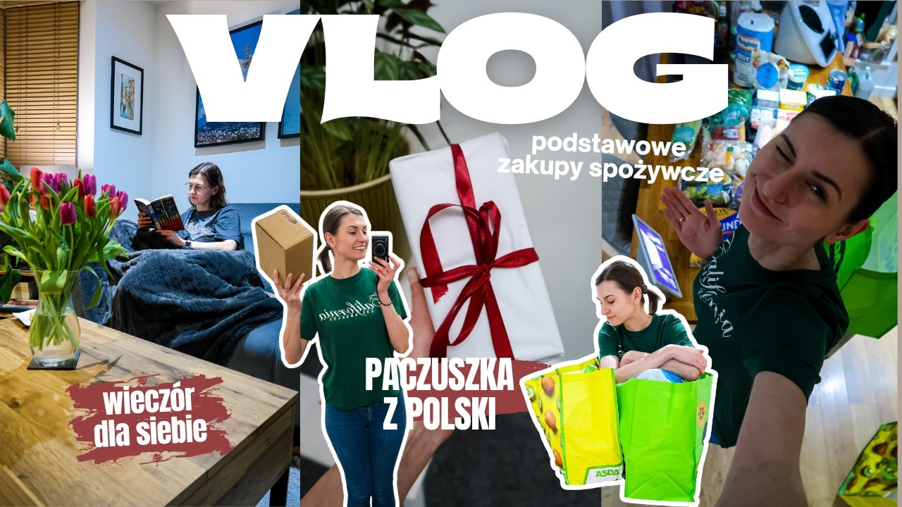 Nic mi się nie chce... i to też jest okej | Paczuszka z Polski i podstawowe zakupy spożywcze | VLOG