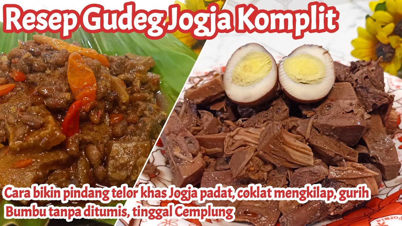 Resep Gudeg Jogja Komplit ll Cara membuat PINDANG TELOR khas gudeg ll Resep praktis isian nasi kotak