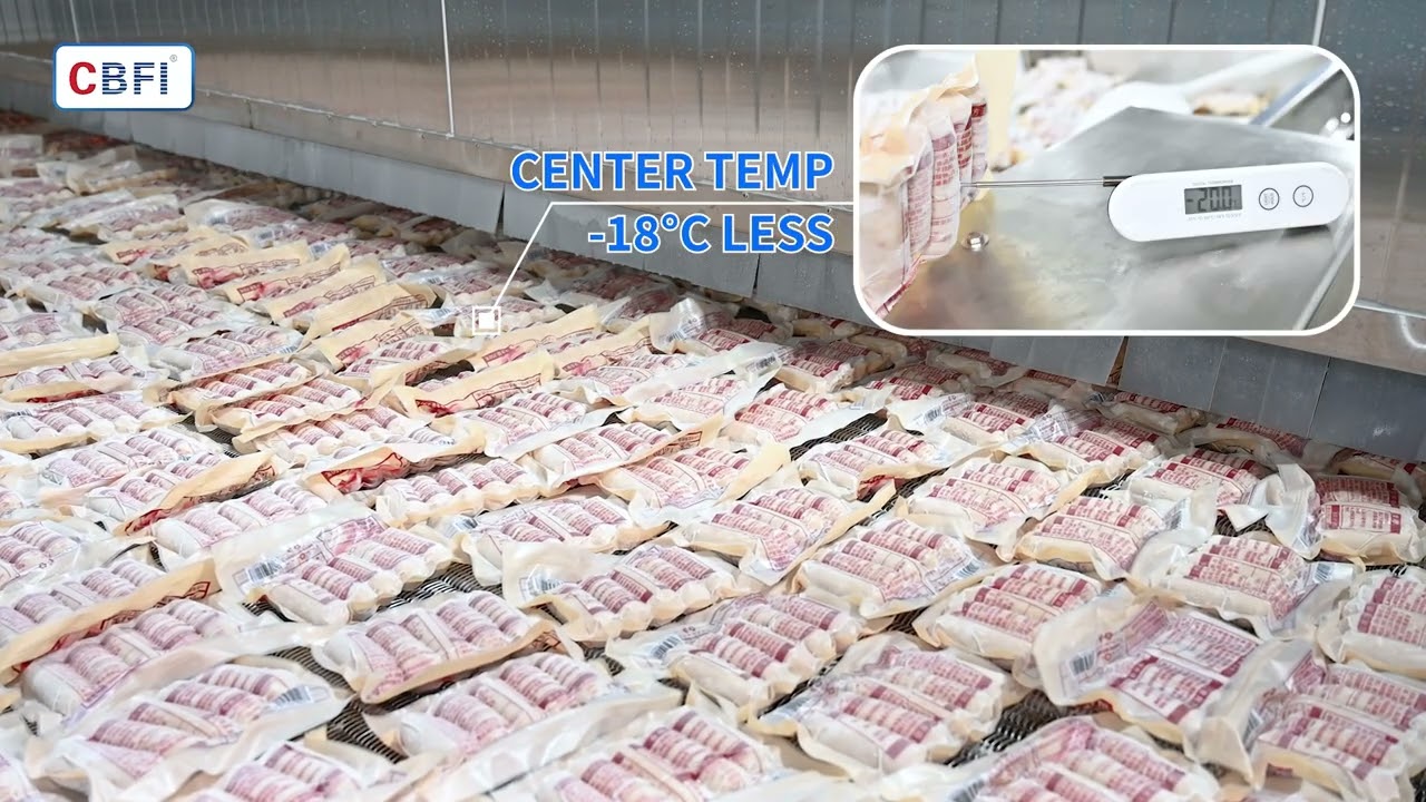 CBFI | IQF Cases | Tunnel Quick Freezer | Vaccum& Unpackaged Sausage | Livestock&Poultry Industry