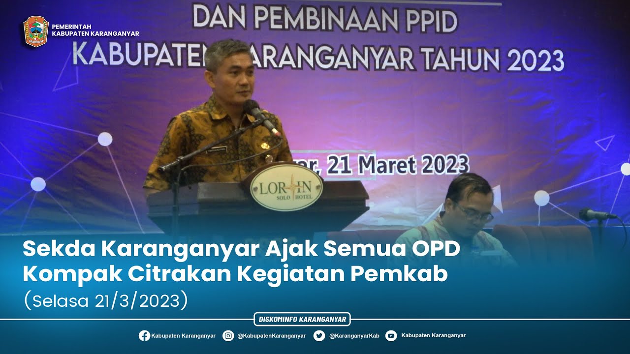 Sekda Karanganyar Ajak Semua OPD Kompak Citrakan Kegiatan Pemkab