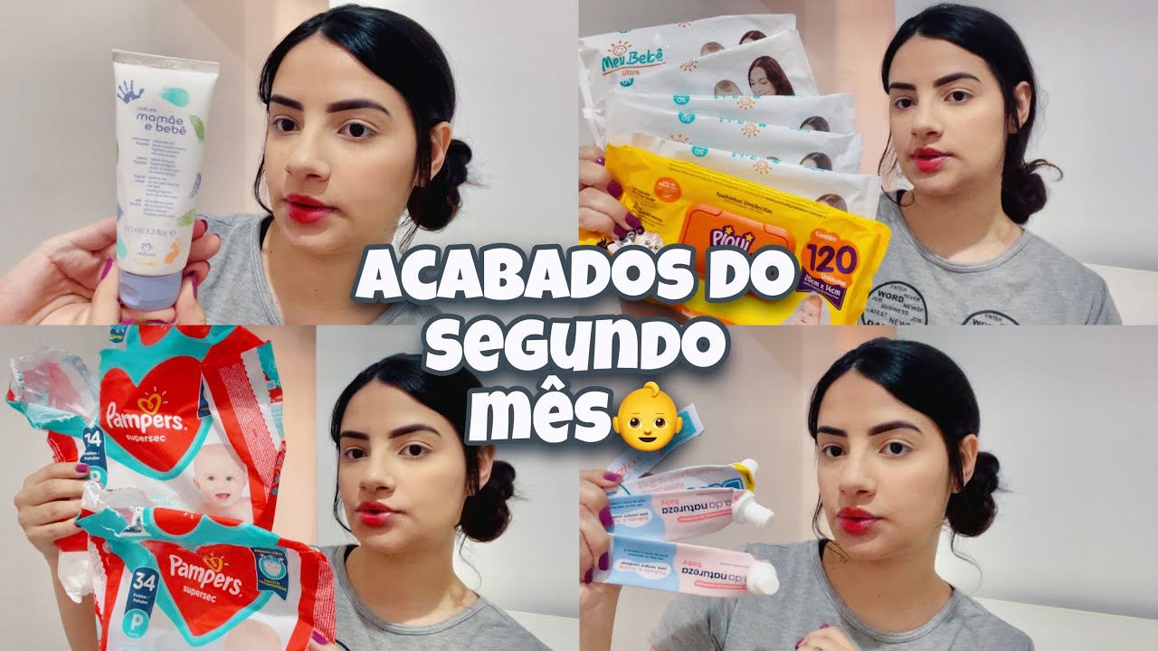 Acabados do 2º mês da bebê/ quantas fraldas ela usou👶🤭