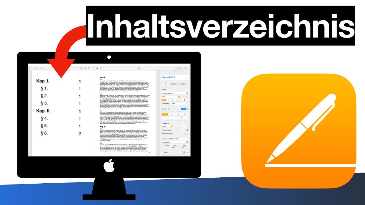 🍎 Inhaltsverzeichnis erstellen | Pages MacOS