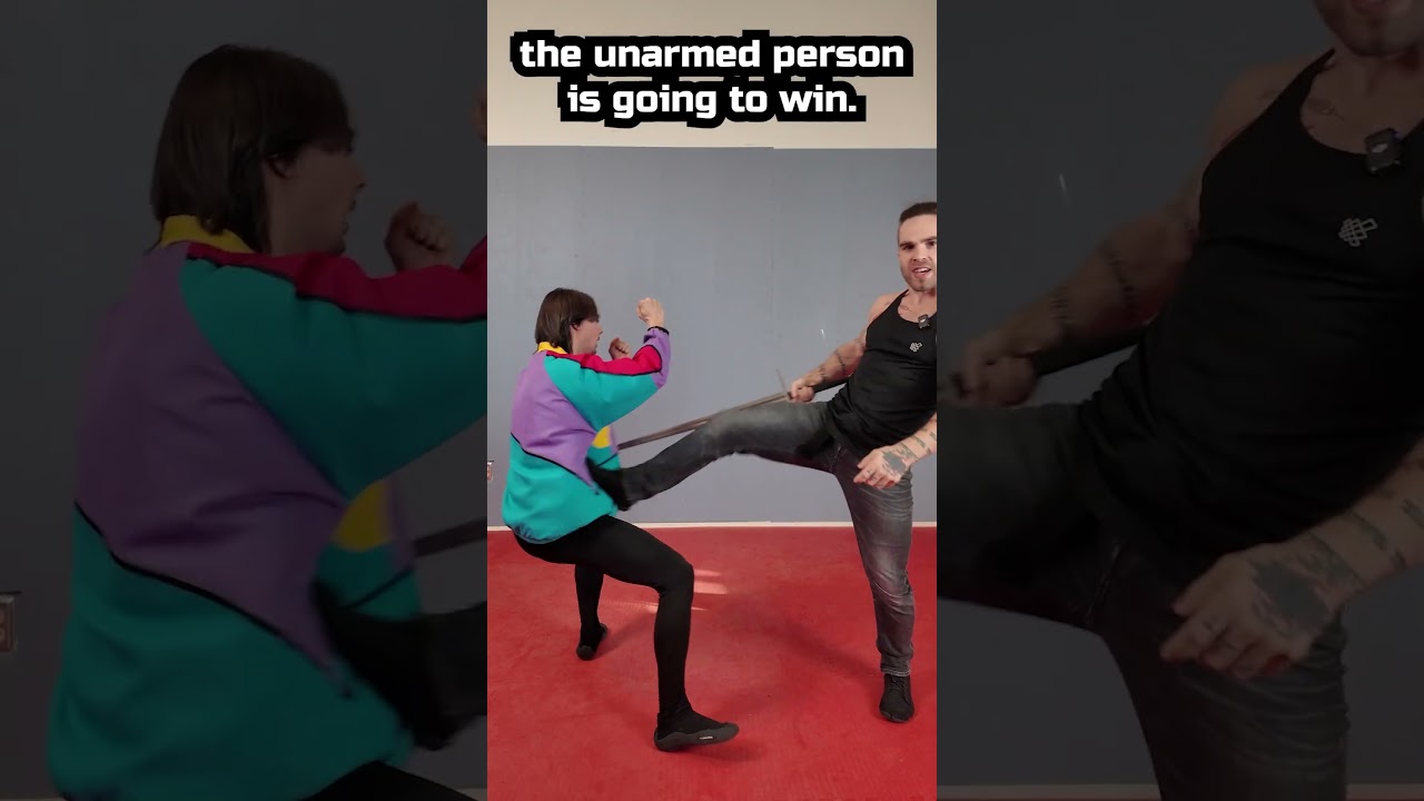 Unarmed vs Weapon! Can you win? #sword #martialarts #selfdefense